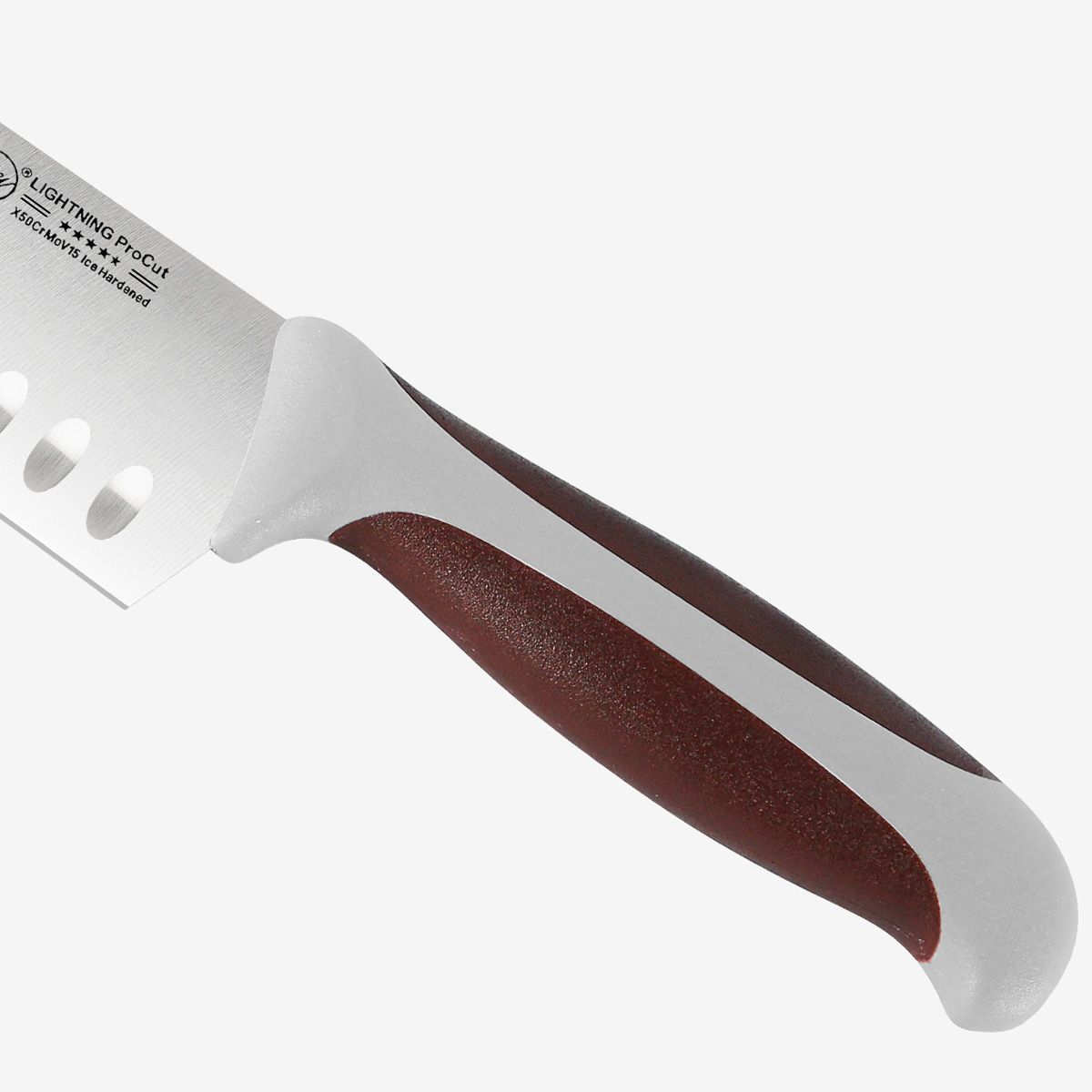 Ніж Gunter Wilhelm Thunder Santoku, 7 дюймів | Коричнево-сіра ручка з ABS-пластику Артикул: 10-115-0407