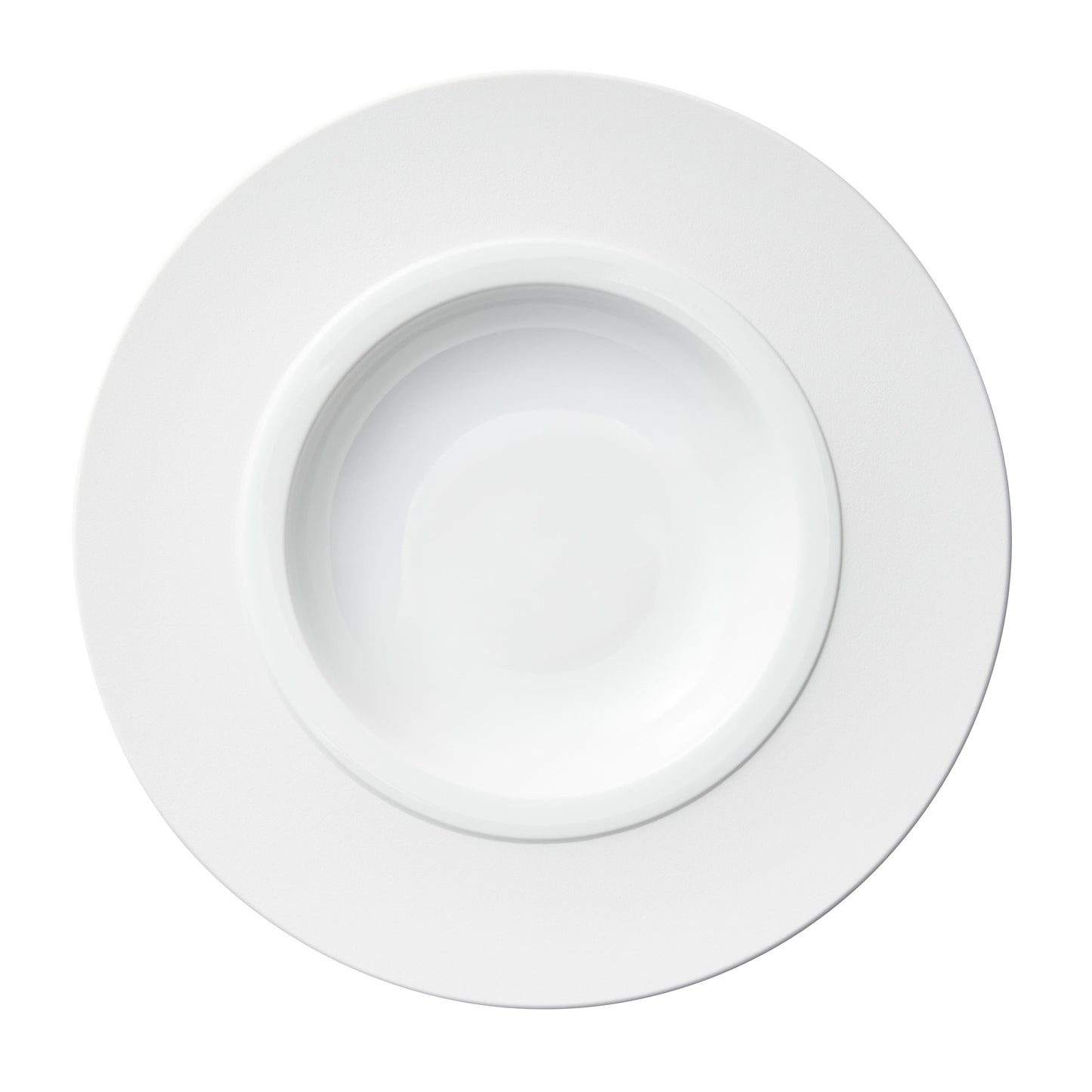 Round shallow bowl w/wide-rim - ext. 10 1/4" - int. 5 1/2" - White 10" 5/8