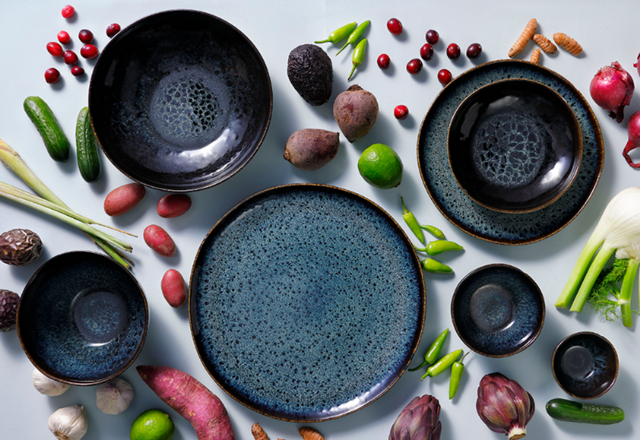 Palmer Schaal Eccentric 11 cm 26 cl Stoneware Blauw