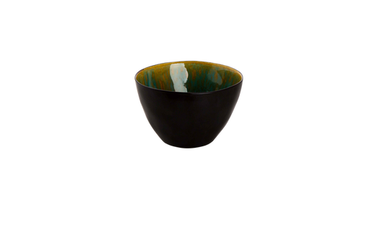 palmer-schaal-lotus-15-cm-1-l-turquoise-zwart-stoneware-1-stuk_