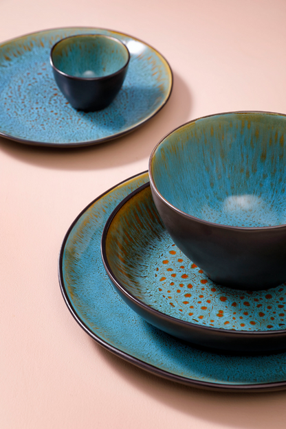 Palmer Bowl Lotus 8 cm 12 cl Stoneware Turquoise