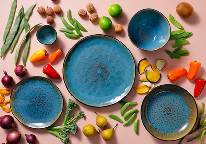 Palmer Bowl Lotus 8 cm 12 cl Stoneware Turquoise