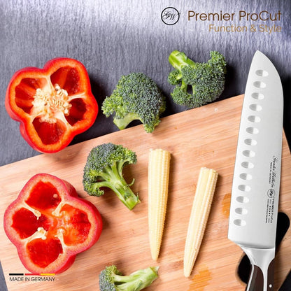 Gunter Wilhelm Thunder Santoku Knife, 7 Inch | Dark Brown ABS Handle SKU: 30-315-0407