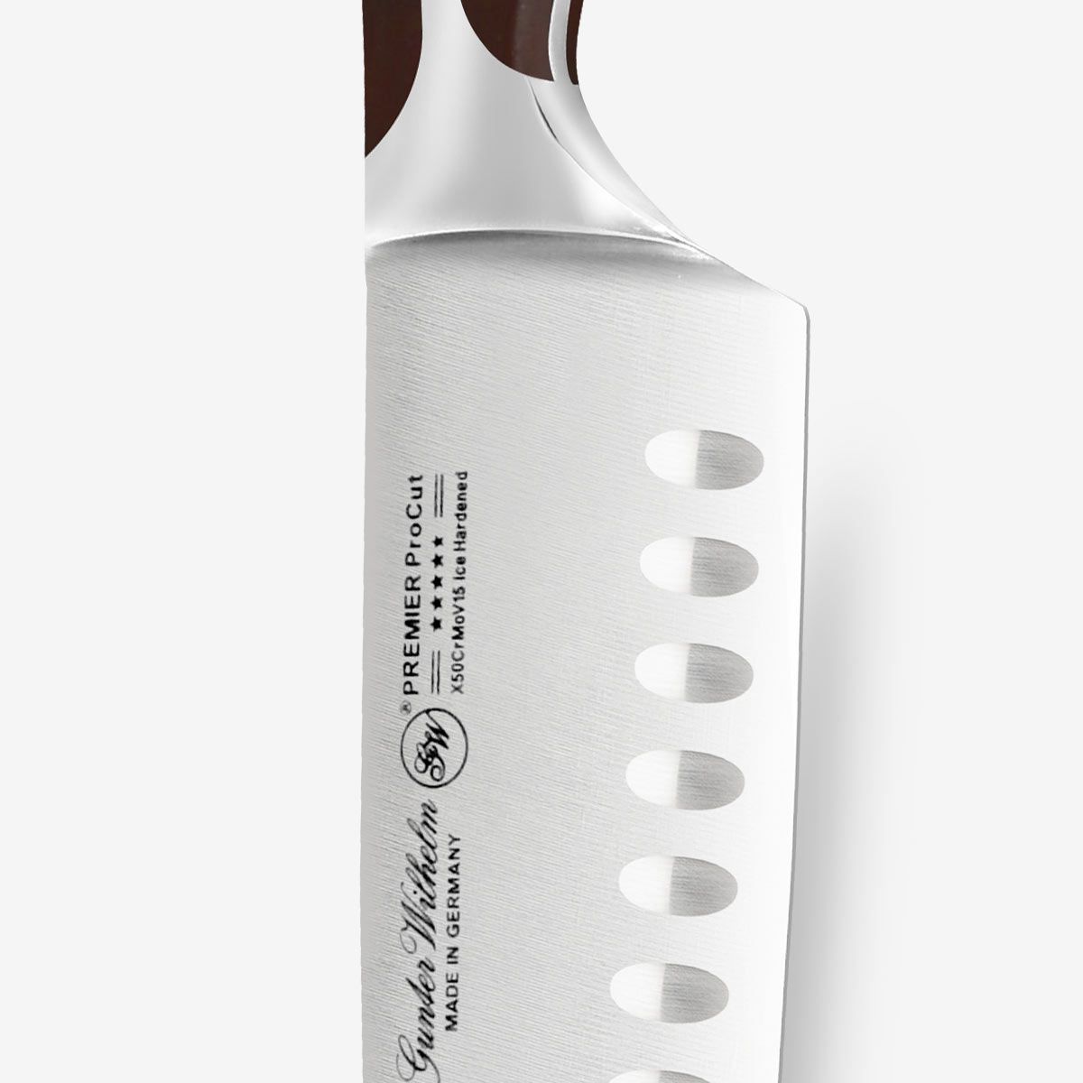 Gunter Wilhelm Thunder Santoku Knife, 7 Inch | Dark Brown ABS Handle SKU: 30-315-0407